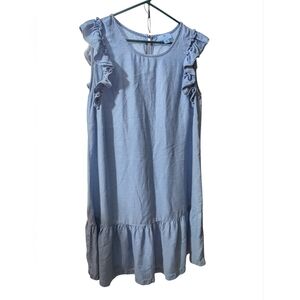 CeCe Light Blue Ruffle Dress